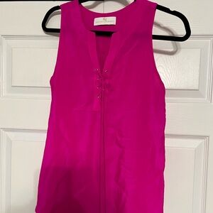 Amanda Uprichard Medium top hot pink with tie EUC $40